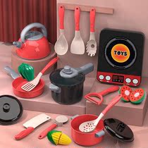 Childrens play house kitchen toy set baby girl boy real tableware Amazon cross-border gift box