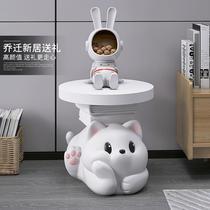 Cream style coffee table bedside table cat floor-standing ornaments home accessories living room TV cabinet sofa next to housewarming gift