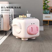 Cartoon Internet celebrity pig ornaments home accessories living room sofa coffee table entrance hall shoe changing stool childrens room bedroom bedside table