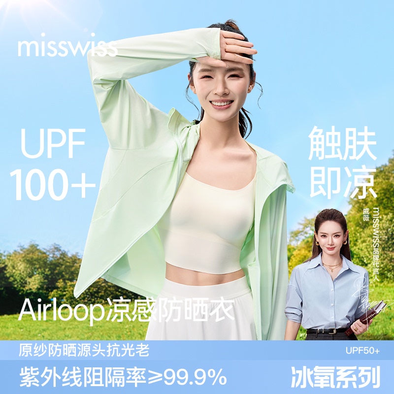 Misswiss Sun Protection Clothing, Cool Ice Silk Women's Top, Anti-Uv Outdoor Work Clothing, Cycling Cardigan, Small Jacket