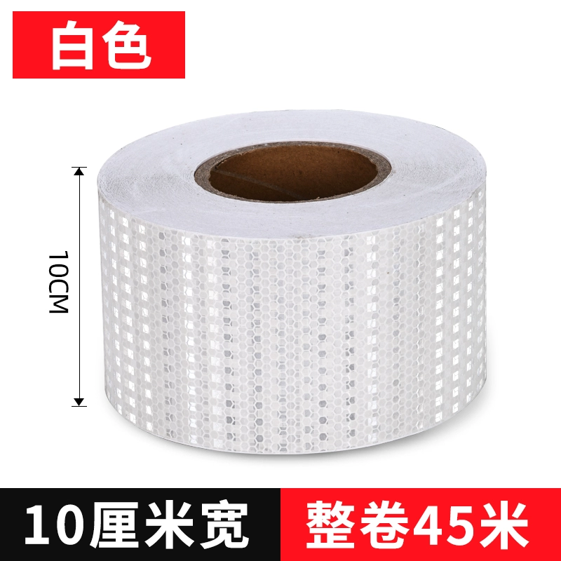 Nhãn dán phản quang 10 cm xe Nhãn dán dải phản quang 20 cm trắng phim phản chiếu chống va chạm dấu hiệu cảnh báo nhãn dán phát sáng băng hình dán xe oto đẹp decal xe hơi 