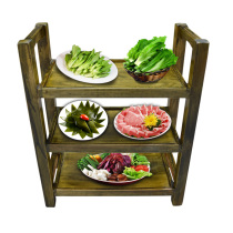 Factory direct sales All-wood hot pot shop dish rack Chongqing hot pot shop skewer fragrant malatang dish rack shelf