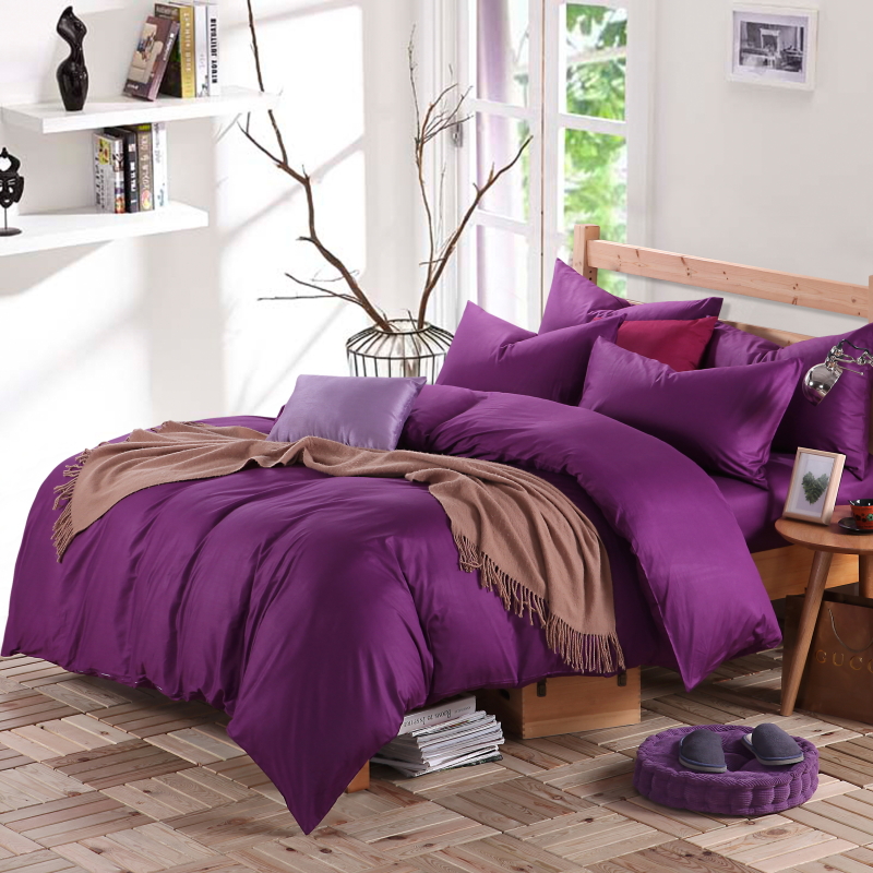 Màu sắc tinh khiết Tao Shuashing nhà dệt hàng đầu lưu trữ bốn bộ bông chính hãng chăn bông bao gồm 2x2.3 mét 2.2 * 2.4m bộ ga gối everon