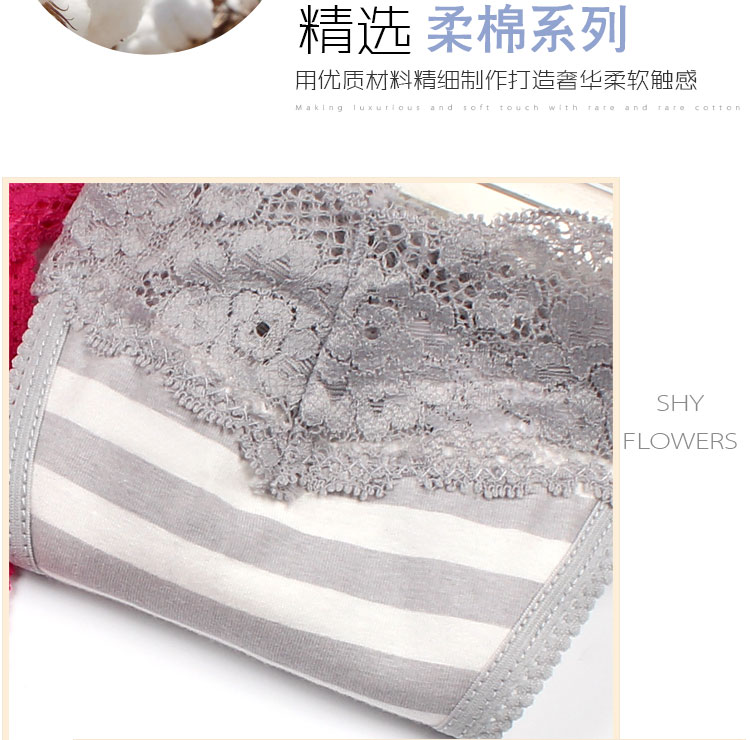 3 đồ lót nữ xuất khẩu châu Âu và Mỹ Đồ lót ren cotton gợi cảm Quần T chất béo mm cỡ lớn 200 kg quần xì