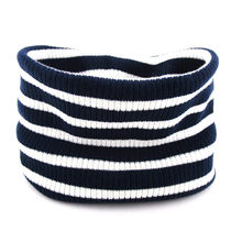 NOABAT childrens collar autumn and winter boys and girls comfortable hidden blue white striped pullover scarf baby collar