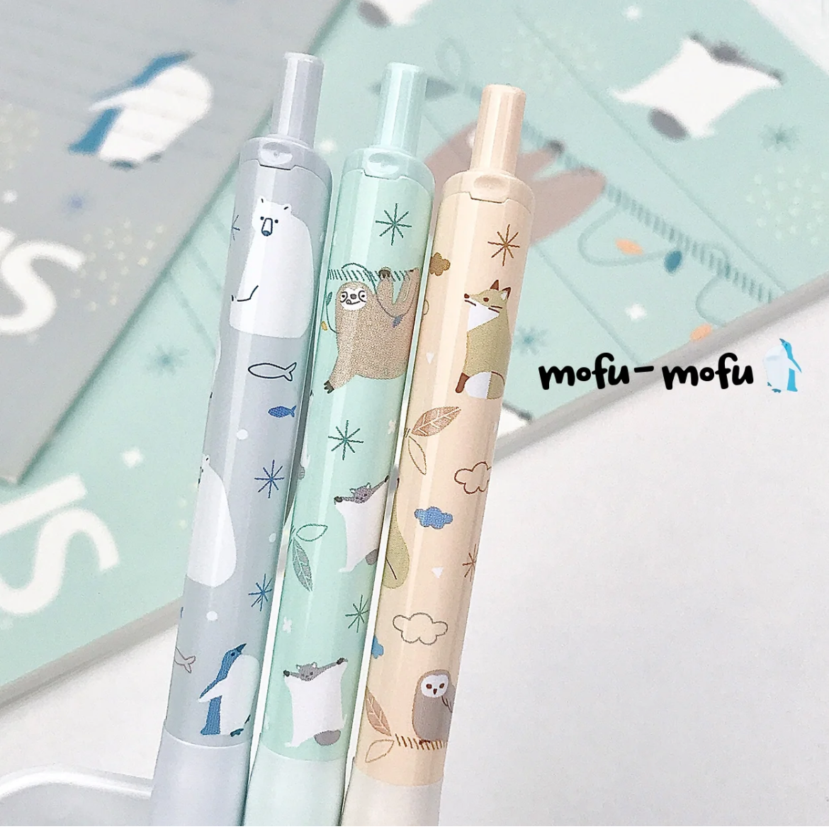 新品限定kokuyo日本国誉中性笔mofu-mofu高颜值速干按动黑笔学生