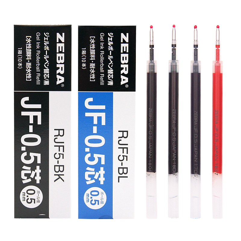 Japan Zebra Zebra JF-0 5 Sort by action Stroke Core Students with exam waterborne pen refill 0 5 Applicable JJ15