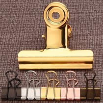 Large - yard gold clip tucktail clamp metal clamp stainless steel clamp office clip ticket for the ticket