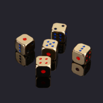 Solid metal dice sieve package color digital sieve bar supplies KTV entertainment table and toilet