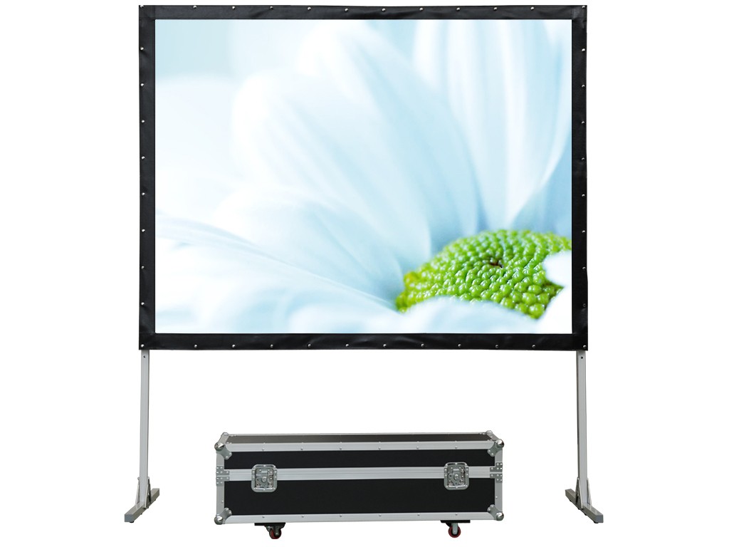JK Fast Folding Screen 100-350 inches 4:3 Back-cast Soft Screen Projector Projector Projector with aluminum box