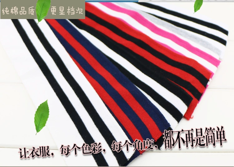 Summer dệt kim bông vải rìa chủ đề còng đàn hồi còng chủ đề hem cuff phế liệu vải - Vải vải tự làm vải hoa văn cổ điển