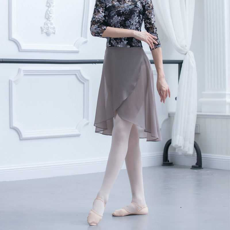 Ballet dance gauze skirt female elastic belt one-piece form half-length ballet skirt classical modern adult practice skirt
