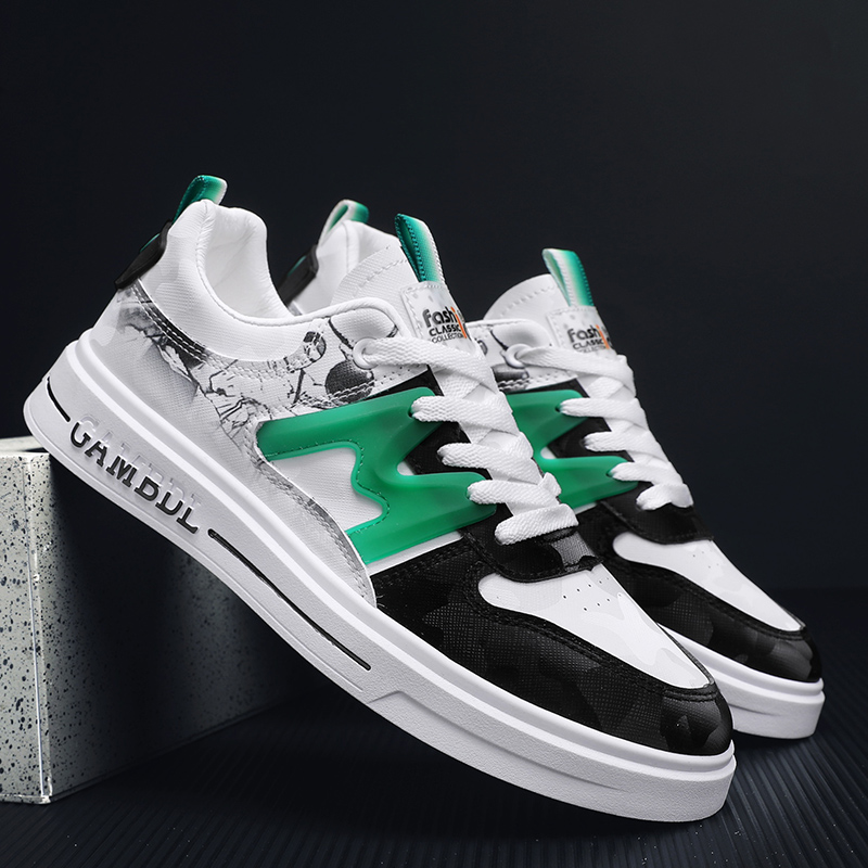 2023 New Hundred and Casual Plate Shoes Men's Shoes Ultra Fiber Small White Shoes male students low - helper shoes