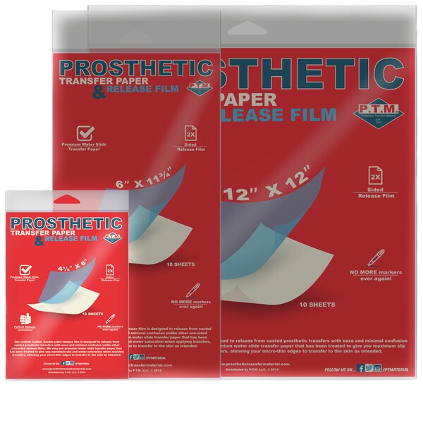 3D Transfer Paper Special Effects Makeup Materials 3Dtransfer Ptm Imported from the United States in Stock 10 Sheets of Paper 10 Sheets of Film