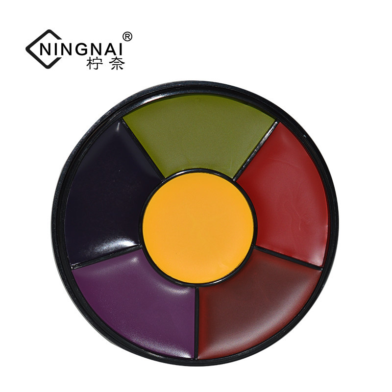 Wound effect oil color effect makeup body color painting paste six color bruised scald shaped oil color plate Halloween suite