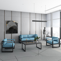 New Chinese wrought iron sofa modern living room simple sofa business reception room reception area sales office sofa combination