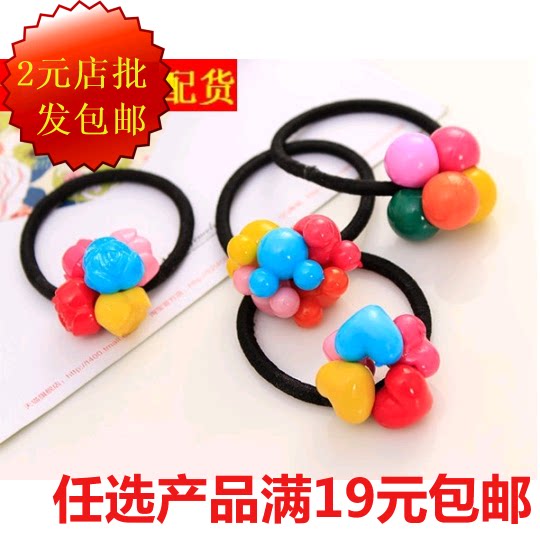 Children's hair Circle Child hair Circle children Cartoon Hair Accessories Girl Baby Candy Series Hair Ring Hair Ring Children's Headwear
