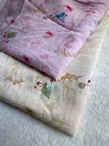 High-end Tencel cotton summer fabric Chinese style digital printing pastoral skirt suit clothing fabric half a meter price