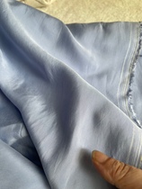 Frosty cupro silk launches gray blue silky draped spring and summer cool pants dress and shirt for half a meter price