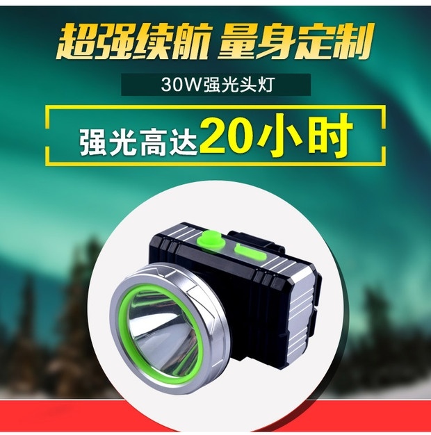 Ánh sáng chói ngoài trời gắn trên đầu sạc pin lithium pin Đèn pha LED tầm xa đêm siêu sáng câu cá cưỡi đèn đèn pin soi ếch