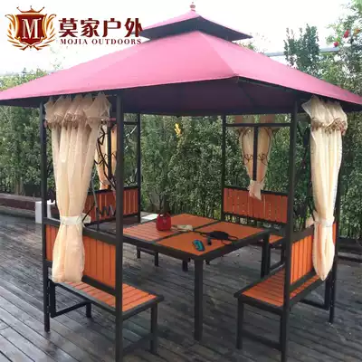 Outdoor pavilion villa courtyard simple small house roof garden anticorrosive wood assembly mobile modern European wooden house