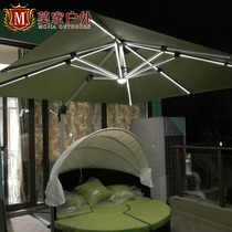 Outdoor parasol Courtyard umbrella 3 meters Roman umbrella Outdoor garden terrace large sun umbrella Balcony with light advertising umbrella