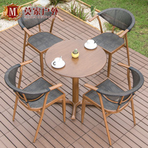 Outdoor table and chair combination leisure five-piece home back chair outdoor terrace balcony courtyard iron furniture