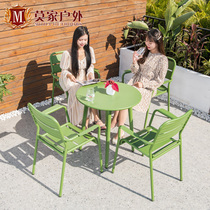 Fashionable Nordic outdoor table and chair courtyard garden outdoor leisure furniture waterproof Sun-proof table and chair combination terrace open air