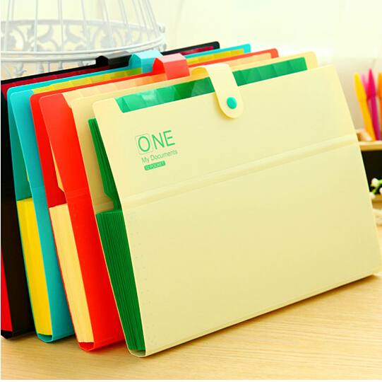 Korean section A4 File bag Multi-layer File Package Office Classification Kit for students collecting bags classified paper bags