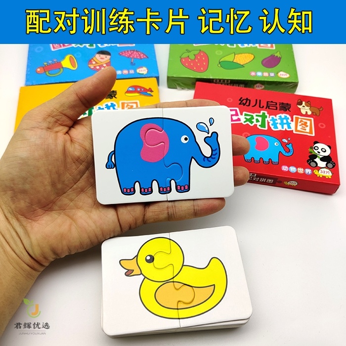 Lonely Autistic children cognitive card rehabilitation training materials Teaching aids Children's memory shape matching set