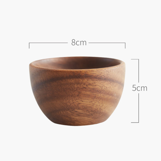 Solid wood tea cup Japanese style wooden small wine cup drinking cup tea insulated wooden cup restaurant custom engraving