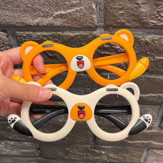 儿童眼镜框卡通小浣熊可爱男女童无镜片眼镜架宝宝时尚男女孩装饰