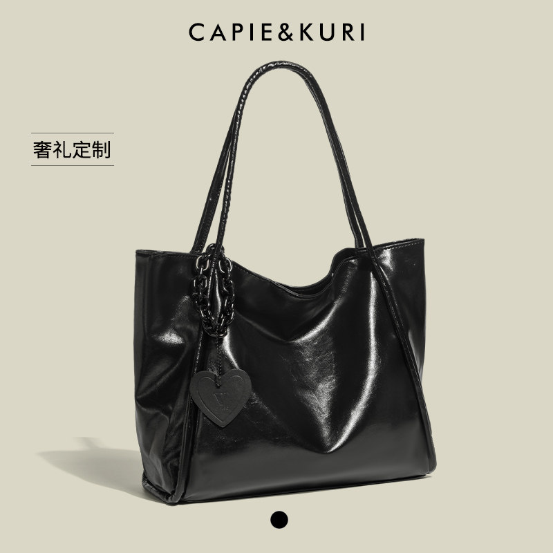 Женская сумка-тоут Three happy bird из натуральной кожи высокого класса, новинка 2025 года, осенне-зимняя универсальная пригородная сумка большой емкости для подмышек