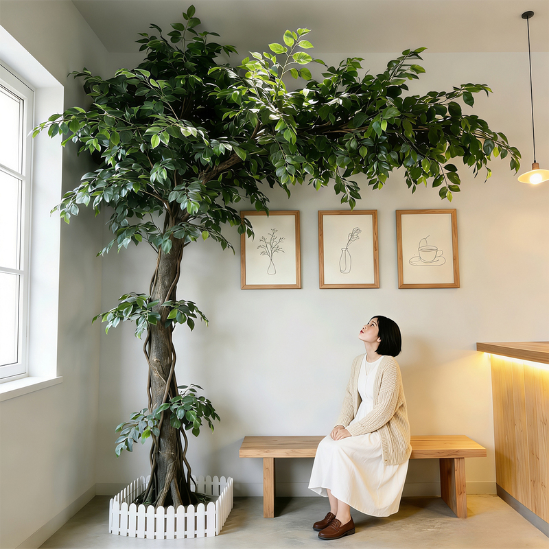 Simulated Banyan Tree, Large Artificial Tree, Wishing Tree, Hotel Indoor and Outdoor Landscaping, Simulated Green Plants, Wedding Decoration, Window Display Props