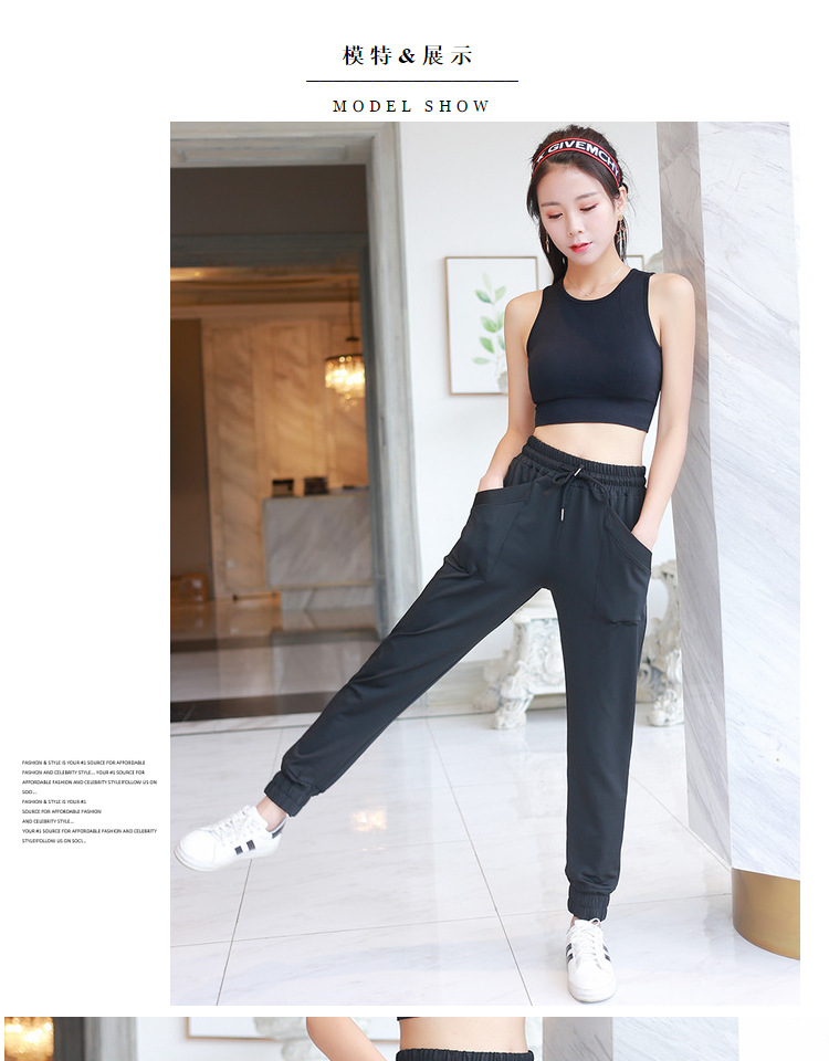 Quần legging ống rộng thể thao quần nữ mùa xuân và mùa hè mỏng phần quần thể dục nhanh khô quần chạy bộ dụng cụ yoga - Quần thể thao quần nike nữ