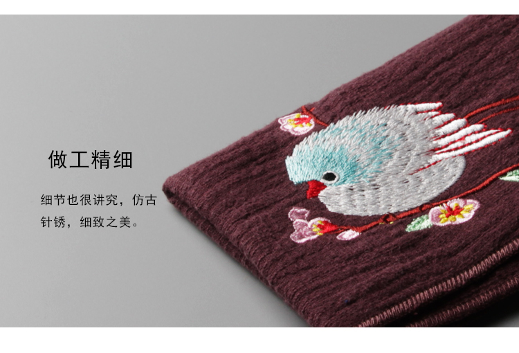 Kung Fu bộ trà bằng vải cotton và khăn trải giường bằng vải thêu thấm dày vải trà kiểu Trung Quốc ấm giữ nhiệt pha trà