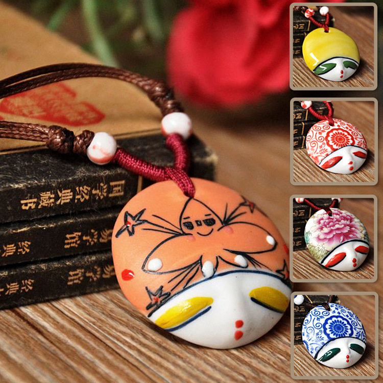 2019 Ceramic Jewelry Jewelry Baby Face Necklace Pure Handmade Jewelry Street Stall Supply