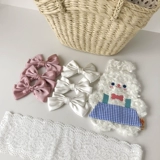 Плюшевый кролик с бантиком, корзина, набор материалов для выхода на улицу, сумка, домашний питомец, «сделай сам», стиль Лолита