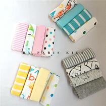 4-pack baby square towel Newborn cotton saliva towel feeding towel Multi-purpose square handkerchief face towel