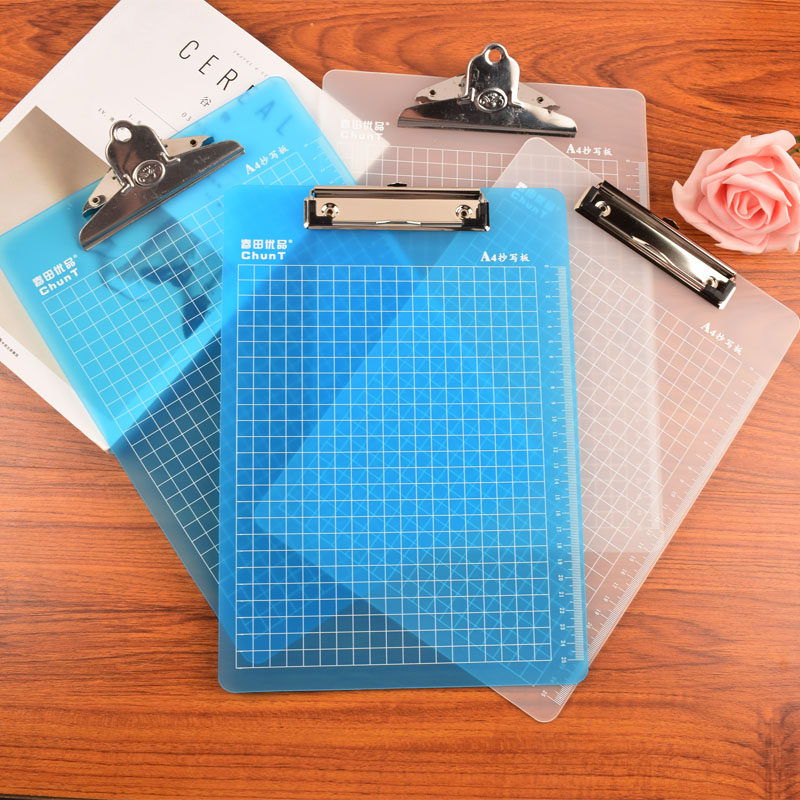 Foldboard A4 transparent writing board clamp a5 copy pad board folder folder folder folder folder for writing paper clip