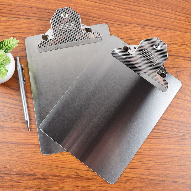 Stainless steel folder board thickness 1mmA5 stainless steel board clip writing board file hotel bill menu splint