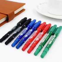 Mark pen small double head Mark ink oily childrens painting hook line Black Blue Red big pen wholesale