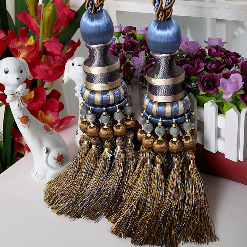 European-style curtain buckle hanging ball straps tied rope hanging ball tassel pendant a pair of ornaments tie straps straps