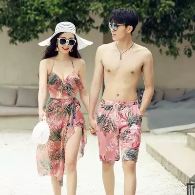 Seaside resort couple swimsuit women's three-piece sexy bikini two-piece thin Belly Belly ruffled beach swimsuit