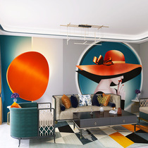 Nordic minimalist bamboo wood fiber protective wall panel light extravagant TV background wall buckle plate living-room sofa film and TV integrated wall panel