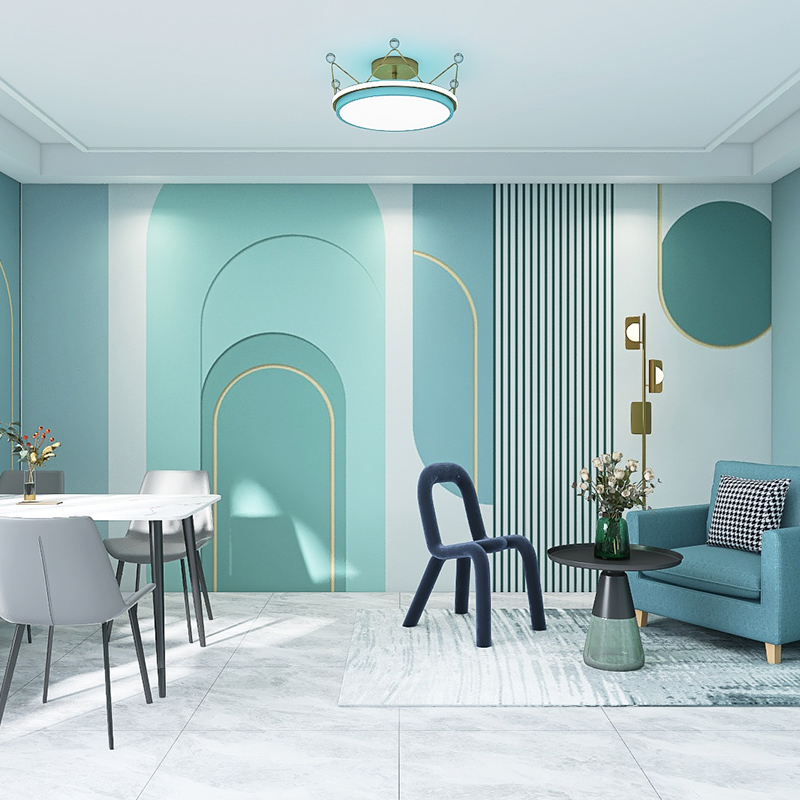 Nordic minimalist morandi Color integrated wall panel Living room TV Background wall Wood and wood fiberboard 3d Stereo wall panel-Taobao