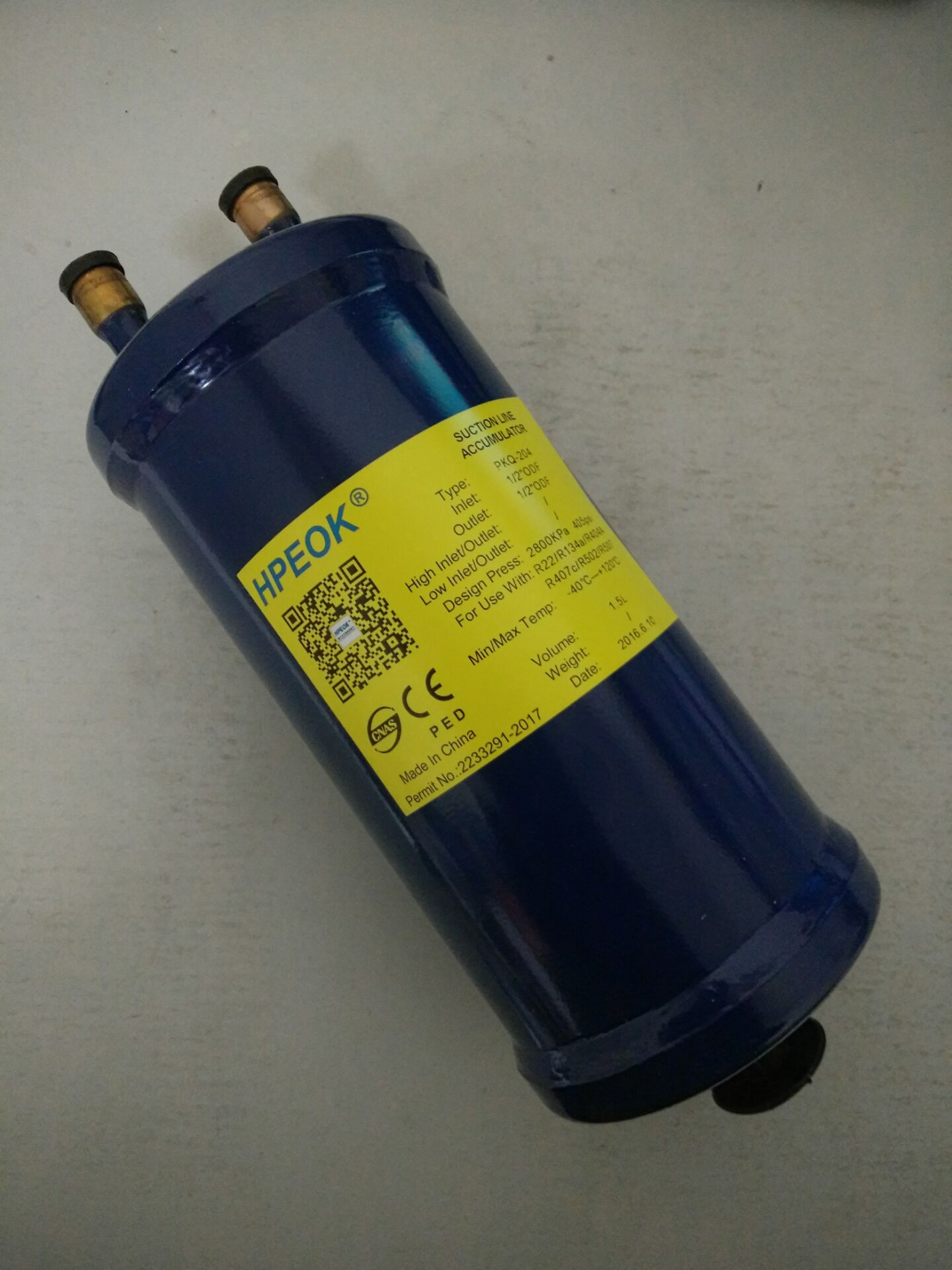 Refrigerator air conditioning refrigeration unit steam separator return air separator 204 12mm interface gas-liquid separator