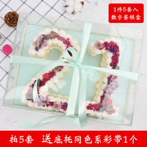 Net red digital cake box full transparent birthday gift rectangular PET environmental ins Wind baking cake box