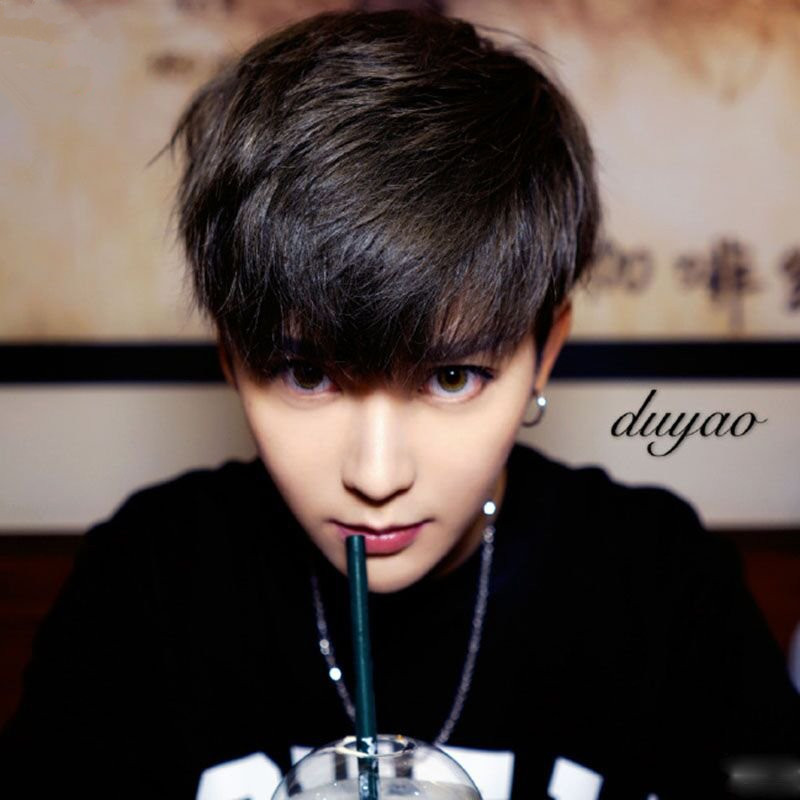 Korean Version Of Wig Male Short Hair Realistic Handsome Boy Black