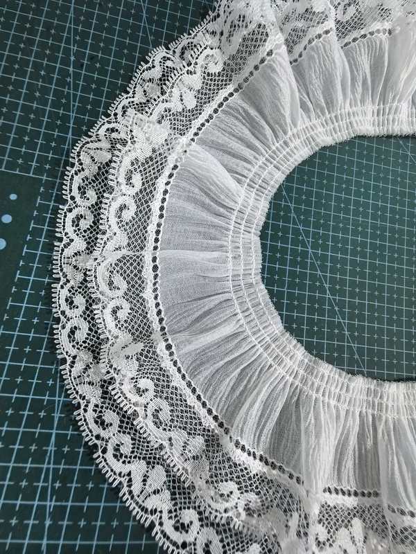 8cm Wide Elastic Chiffon Pleated Ruffle Lace Handmade DIY Fabric Clothing Lace Decorative Accessories